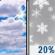 Tuesday: Partly Sunny then Slight Chance Light Snow