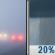 Tuesday: Patchy Fog then Slight Chance Rain Showers