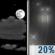Tuesday Night: Partly Cloudy then Slight Chance Light Rain