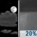 Friday Night: Partly Cloudy then Slight Chance Rain Showers