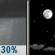 Sunday Night: Chance Rain Showers then Mostly Clear