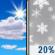 Tuesday: Mostly Sunny then Slight Chance Light Snow